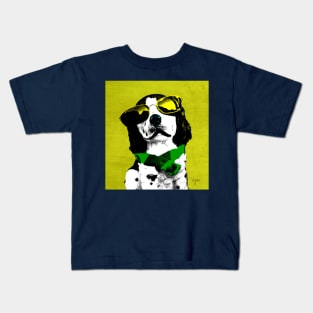 FUNNY DOG BLUE YELLOW Kids T-Shirt